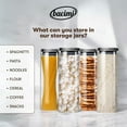 thumbnail image 4 of Bacimi Airtight BorosilicateGlass Storage Containers for Spaghetti, Pasta, Noodles, Flour, Cereal, Coffee & Snacks - Multi Purpose Food Storage Jar & Canisters for Kitchen & Pantry, 4 of 9