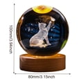 thumbnail image 2 of Lámpara de bola de cristal Luz de noche de bola de cristal LED con base de madera para decoración del hogar, 2 of 7