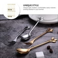 thumbnail image 6 of TAILTOSS 12Pcs Golden Stainless Steel Forks and Spoons Dessert Lovers and Nature Admirers, 6 of 8