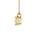 thumbnail image 3 of Clara Pucci 18K Yellow Solid Hypoallergenic Gold 2.5Ct Natural Morganite Princess Cut Solitaire Designer Necklace Pendant For February, 3 of 7