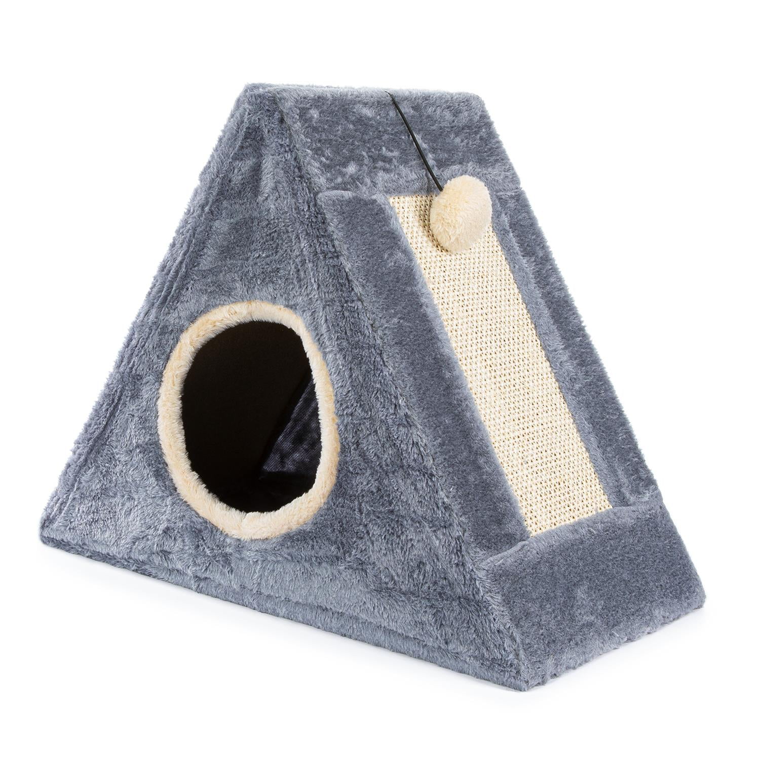 Pefilos Cat Scratch Pad House Condo for Big Cats, Cat Shelter for Winter Foldable Cat Tent Kitten Kitty Nest Bed for Indoor Cats Cave, Gray Pefilos Cat Scratch Pad House Condo for Big Cats, Cat Shelter for Winter Foldable Cat Tent Kitten Kitty Nest Bed for Indoor Cats Cave, Gray