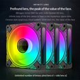 thumbnail image 4 of COOLMOON DM1 5V 3PIN ARGB 12V 4PIN PWM Luminous PC Case Fan (Reverso negro), 4 of 8