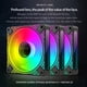 thumbnail image 4 of COOLMOON DM1 5V 3PIN ARGB 12V 4PIN PWM Luminous PC Case Fan (Negro Positivo, 4 of 8