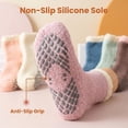 thumbnail image 6 of TRANSLINK 6 Packs Womens Fuzzy Socks Non Slip Warm Cozy Winter Slipper Socks Gift Size 5-9, 6 of 7