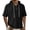 Mens Shirts Black, variant on Men's Summer Hoodie Pullover Drawstring Button Short Sleeve Solid Color Outdoor Hiking Tops Father's Gift