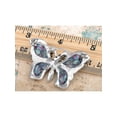 thumbnail image 3 of Abstract Enamel Gloss Painted 1980s Neon Colorful Butterfly Crystal Pin Brooch, 3 of 4