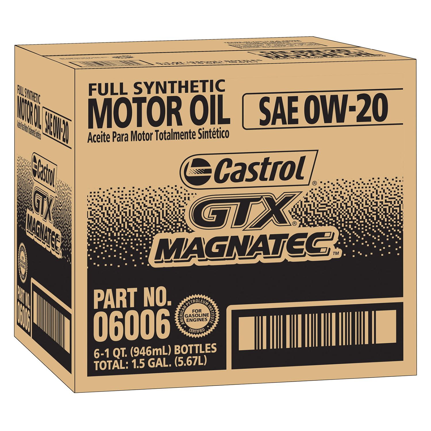 Free Shipping! Castrol Automotive GTX MAGNATEC 0W-20 Full