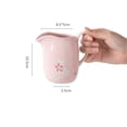 thumbnail image 2 of Hand Painted Ceramic Cream Pitcher Sauce Pot With Handle Cute Pointed Spout Gravy Boat, 2 of 7