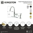 thumbnail image 3 of Kingston Brass KSD2431RNK Levante Single-Handle 2-Hole Deck Mount Kitchen Faucet in Polished Chrome, 3 of 7