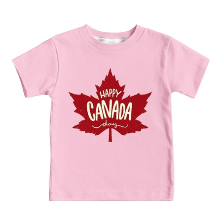 

Children s Summer Short Sleeve T Shirt Canada International Day Maple Leaf Letter Print Comfortable Loose Tops Children s Clothing Top Teen Thermal Long Sleeve 5t Basketball Undershirt Short Sleeve T