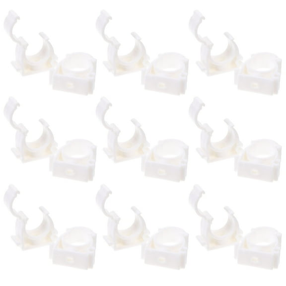 CIMAXIC 20Pcs Durable White Plastic Water Pipe Hanger for Pipes and Tubes