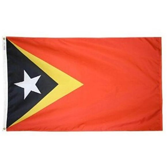 Annin Flagmakers 192323 Drapeau 3 Pi. x 5 Pi. Nyl-Glo East Timor