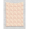 thumbnail image 1 of Cherry Blossom Tapestry, Hitoe the Five Petal Sakura Tree Flowers of Cherry Blossom Season, Wall Hanging for Bedroom Living Room Dorm Decor, 40W X 60L Inches, Dried Rose and Beige, by Ambesonne, 1 of 2