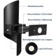 thumbnail image 3 of Aplique de pared 10W blanco cálido, lámpara de pared moderna interior/exterior, iluminación de pared LED, 3000K aplique de pared exterior IP65 para jardín, sala de estar, baño, dormitorio, negro JFHHH pequeña, 3 of 5