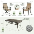 thumbnail image 3 of Hanover Manor 7-Piece Cast Aluminum Outdoor Dining Set with Two Swivel Rockers, MANDN7PCSW-2, 3 of 24