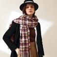thumbnail image 5 of Bufanda de otoño e invierno para mujeres bufanda clásica Flow sugezi bufanda térmica bufanda a cuadros, 5 of 5