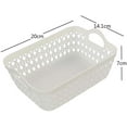 thumbnail image 2 of White Mini Plastic Storage Basket Tray, Pack of 12, 2 of 7