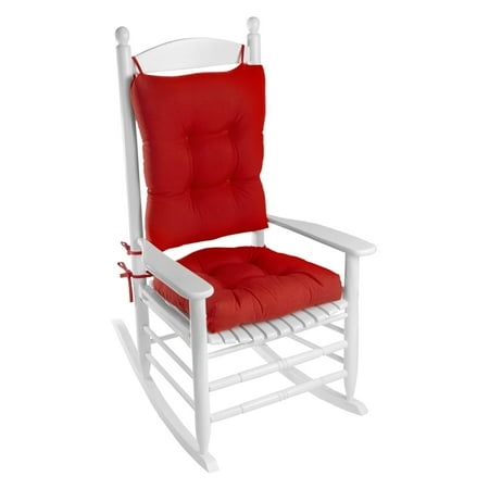 Porch Outdoor/Indoor Red Rocking Chair Cushion Set