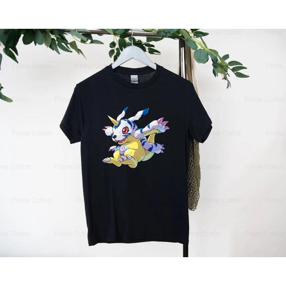 V3_Global Digimon Adventure Gabumon T Shirts 100% Cotton, Short Sleeve, Anime, Manga, Cartoon , for Unisex, up to size 5XL