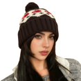 thumbnail image 5 of Beanie for Women Fleece Lined Women's Hats & Caps Winter Clothing Fall Fashion Must Have Cotton Winter Hat Coffee, 5 of 7