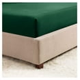 thumbnail image 6 of 18"- 21" Extra Deep Pocket Fitted Sheet for High Mattress - Hotel Luxury Silky Soft Double Brushed Microfiber Sheet, Wrinkle Bed Sheet, Queen - Green, 6 of 8