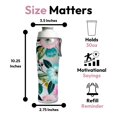 thumbnail image 5 of 50 Botellas De Agua Reutilizables Fuertes Con Marcadores De Tiempo, Botella A Prueba De Fugas Sin Bpa De 30 Oz Con Tapa Y Asa Fácil De Transportar, Fabricada En Estados Unidos (Flores Bonitas), 5 of 5