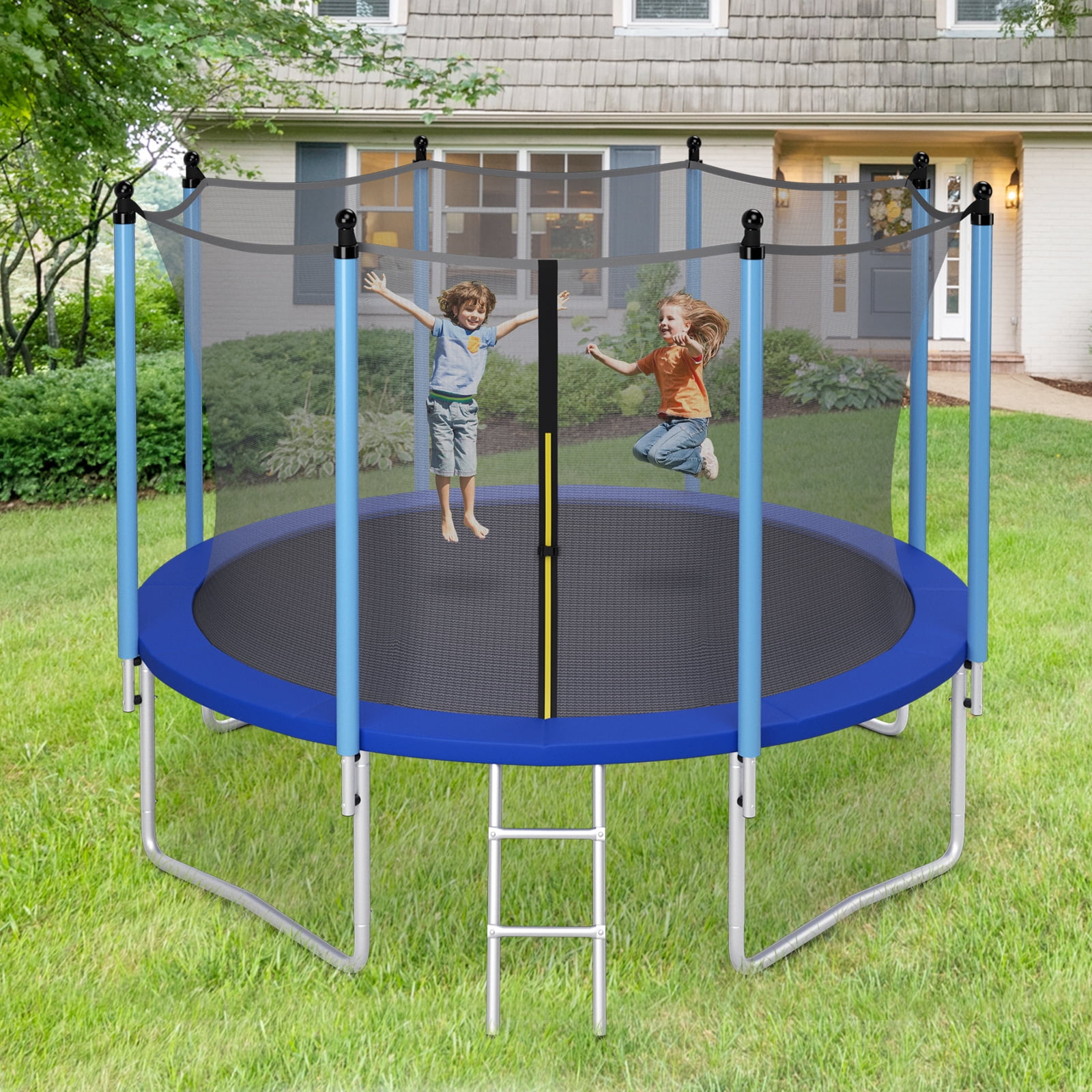 Topbuy 14FT Trampoline for Kids Recreational Trampolines with Internal Safety Enclosure Net
