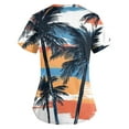thumbnail image 3 of SAATLERI Plus Size Scrub Tops for Women Hawaiian Printed V-Neck Stretchy Nursing Shirts Holiday Scrub Tops Healthcare Workwear, 3 of 4