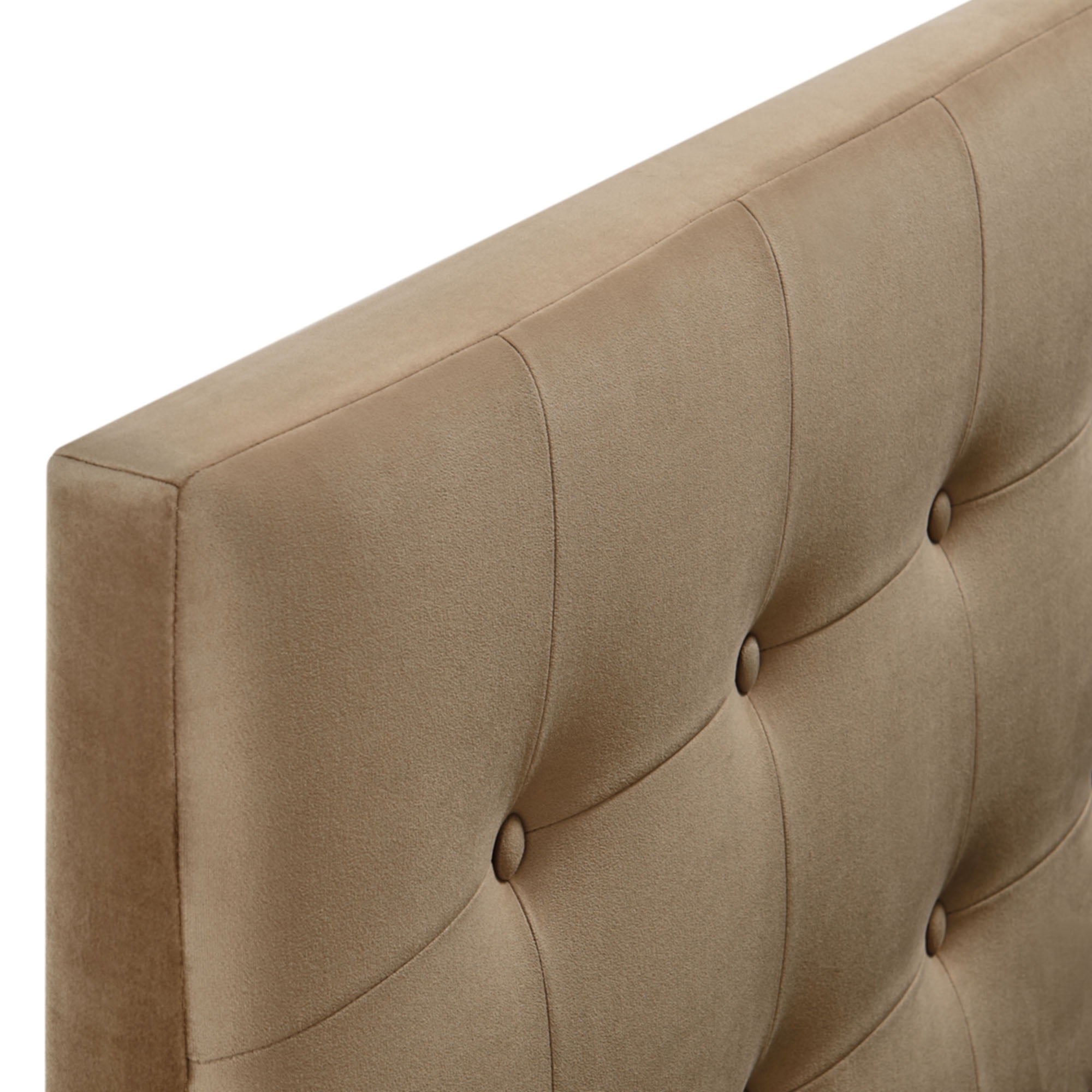 Emily Stain-Resistant Performance Velvet Full Size Headboard in Taupe