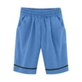 thumbnail image 3 of Hienoo Women Linen Knee Length Shorts Casual Loose Lightweight Bermuda Shorts, Sizes S-3XL, 3 of 3