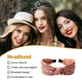 thumbnail image 3 of Qarigey Diadema con patrón Floral, bandas para el cabello con flores, diademas retorcidas ajustables, tocado de aro, accesorios para fiesta de boda para Accesorio para el cabello Rosa Qarigey AP010017-03B, 3 of 6