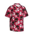 thumbnail image 2 of Uemuo Cute Dog Printed Regular Fit Short Sleeve Casual Hawaiian Shirt for Men,Aloha shirt,Tropical shirt,Floral print shirt,Vacation Beach shirt-Large, 2 of 9