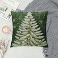thumbnail image 2 of Creowell  Merry Christmas Throw Pillow Covers,Christmas Tree Decorative Pillowcases Cushion Cover, Red and Green, 2 of 5