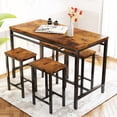 thumbnail image 6 of AWQM 5 Pcs Counter Height Bar Set with 4 Stools and Table, Black/Rustic Brown, 6 of 8