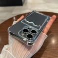 thumbnail image 5 of Luxury Soft Card Bag Phone Case For iPhone 15 14 13 12 11 Pro Max Mini X XS Max XR 7 8 Plus SE 2020 Transparent Bumper Cover, 5 of 5