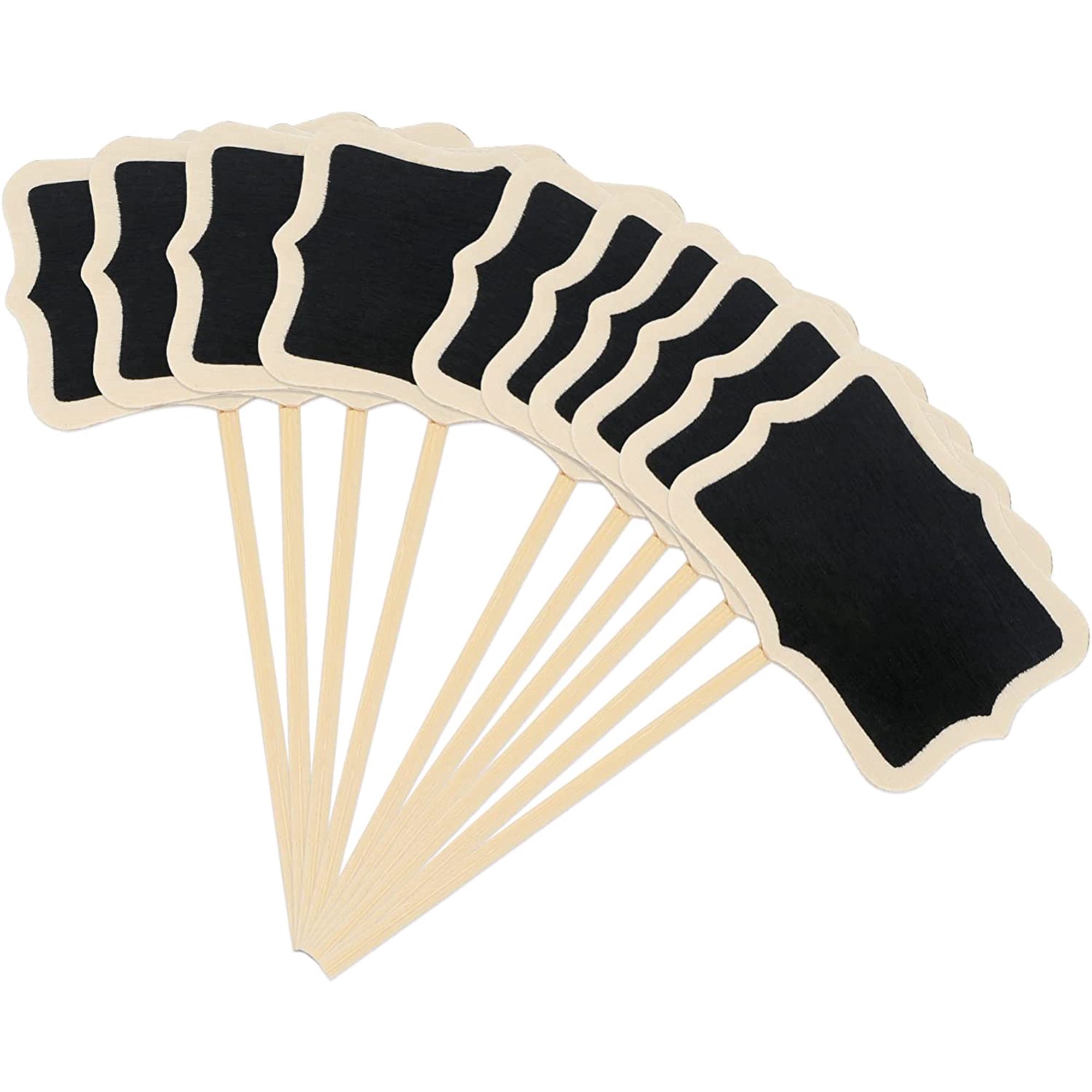 Tatum88 20 Pcs Wood Plant Labels Black Board Plant Markers ...