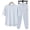 A Light Blue, variant on Matching Travel Outfit Short Sleeve Loose Pants Set Summer Loose Breathable Casual Daily Round Collar Suit Khaki S