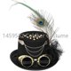 thumbnail image 3 of Sombrero de copa Steampunk con gafas para hombre, sombrero de copa de Bowler, sombrero de copa Vintage para Halloween, gótico, Carnaval, club nocturno, 3 of 4