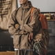thumbnail image 4 of Chaquetas de hombre holgado informal de uso diario, primavera Retro, otoño, cuello levantado, bolsillo, Color sólido, estilo americano, ropa de calle, moda masculina Chic, 4 of 4
