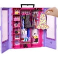 thumbnail image 3 of Barbie Closet, Kids Toys, Barbie Fashionistas Playset, 6 Hangers, 3 of 7