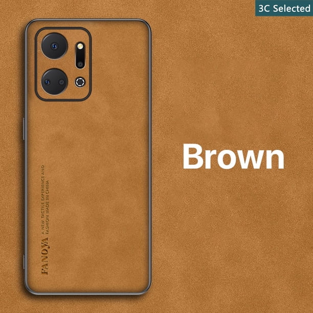 Funda Cuero Gamuza Para HONOR X7a Case Toque Cómodo Anti-huella digital Botones a prueba de golpes Presione fácilmente Proteger la cámara Proteger la pantalla Anti-caída Borde de TPU suave Gao Jiahui unisex