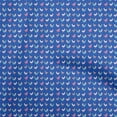 thumbnail image 1 of oneOone Silk Tabby Medium Blue Fabric Birds Rooster Sewing Craft Projects Fabric Prints By Yard 42 Inch Wide, 1 of 5
