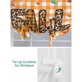 thumbnail image 3 of Leopard Print Fall Tie Up Curtains for Windows 45 Inch Length Balloon Curtains Kitchen Adjustable Balloon Window Shade Thanksgiving Pumpkin Maple Orange Plaid Tie Up Bathroom Curtain Window 42"x45", 3 of 6