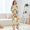 thumbnail image 4 of FORMRS Womens Pajama Set Long Sleeve Top and Pants with Pockets Soft Comfy Lounge Sleepwear, Sizes S-2XL, Black Cats Reading, 4 of 7