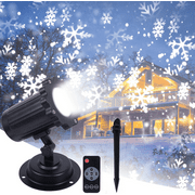 MEIPER Outdoor Snowflake Projection Lights, IP65 Waterproof Christmas Snow Projector, Rotating Snowfall Projection Lamp for Halloween, Xmas, New Year, Parties, Weddings, and Patios