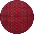thumbnail image 1 of Ahgly Tapis d'Intérieur Rond Traditionnel Persan Rouge, 3 Pieds Rond, 1 of 6