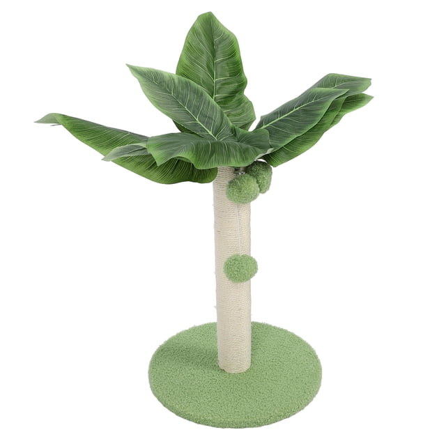Cat Scratching Post, Cat Scratching Post with 3 Hanging Balls Cat Interactive Toys Practical Sisal Stable Structure Cat Tree Shape Scratch Post for Home Indoor