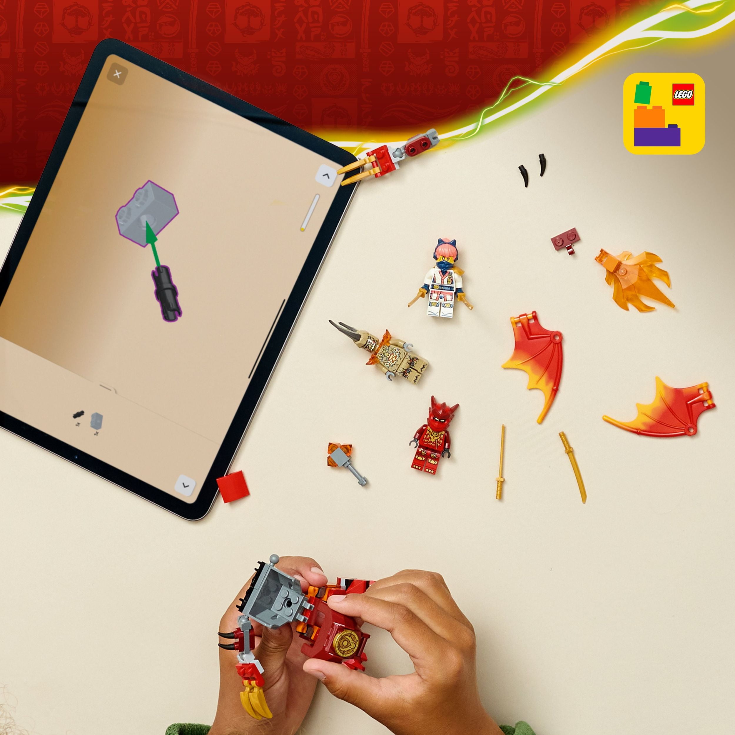 LEGO NINJAGO Kai’s Dragon Mech Battle Pack Building Toy for Boys, Girls, & Kids, Ages 6+ - Poseable Dragon Figure & 3 Character Minifigures for Pretend Play - Gift Idea for Birthdays - 71851