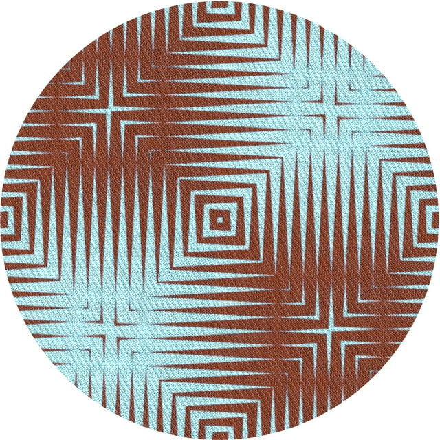Ahgly Company Tapis d'Intérieur Rond Lavable en Machine Rouge Transitionnel, 4 Pieds Rond