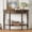 Walnut, variant on The Sanctuary Trexm Farmhouse Half Moon Console Table with Drawer & Shelf - Rustic Accent Table, Assembly Required, For Living Room Entryway Foyer